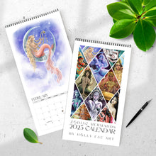 Load image into Gallery viewer, Zodiac Mermaid Wall Calendar 9x15