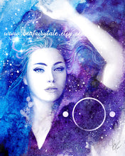 Load image into Gallery viewer, Full Moon Glyph - Embellished & Signed Print