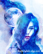 Load image into Gallery viewer, Full Moon Maiden - Hand Embellished Print