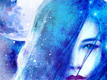 Load image into Gallery viewer, Full Moon Maiden - Hand Embellished Print