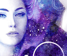 Load image into Gallery viewer, Full Moon Glyph - Embellished & Signed Print