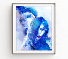 Load image into Gallery viewer, Full Moon Maiden - Hand Embellished Print