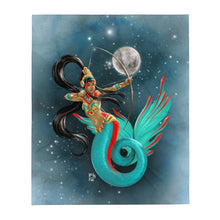 Load image into Gallery viewer, Sagittarius Mermaid Throw Blanket
