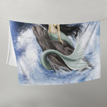 Load image into Gallery viewer, Capricorn Mermaid Throw Blanket