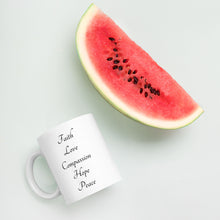 Load image into Gallery viewer, Mary Mug - Faith, Love, Compassion, Peace