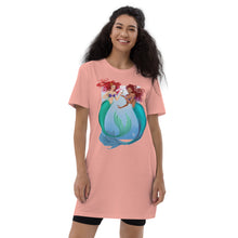 Load image into Gallery viewer, Two Ariels with Dinglehopper LIMITED EDITION Organic cotton t-shirt dress
