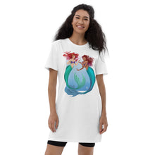 Load image into Gallery viewer, Two Ariels with Dinglehopper LIMITED EDITION Organic cotton t-shirt dress
