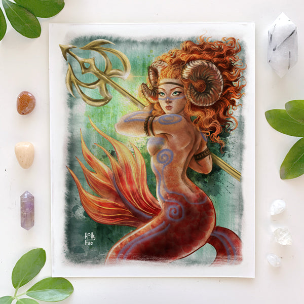 ARIES - Zodiac Mermaid