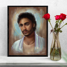 Load image into Gallery viewer, JESUS - LARGE 11 x 14 Gold Embellished, Signed Archival Giclee Art Print
