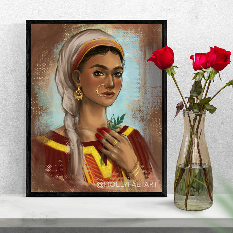MARY - LARGE 11 x 14 Gold Embellished, Signed Archival Giclee Art Print