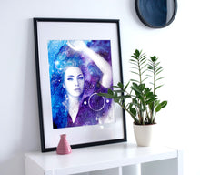 Load image into Gallery viewer, Full Moon Glyph -  Embellished &amp; Signed Print
