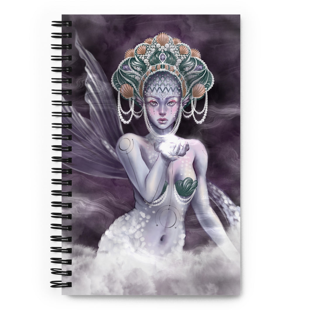 Virgo Mermaid Spiral Notebook - Dot Journal