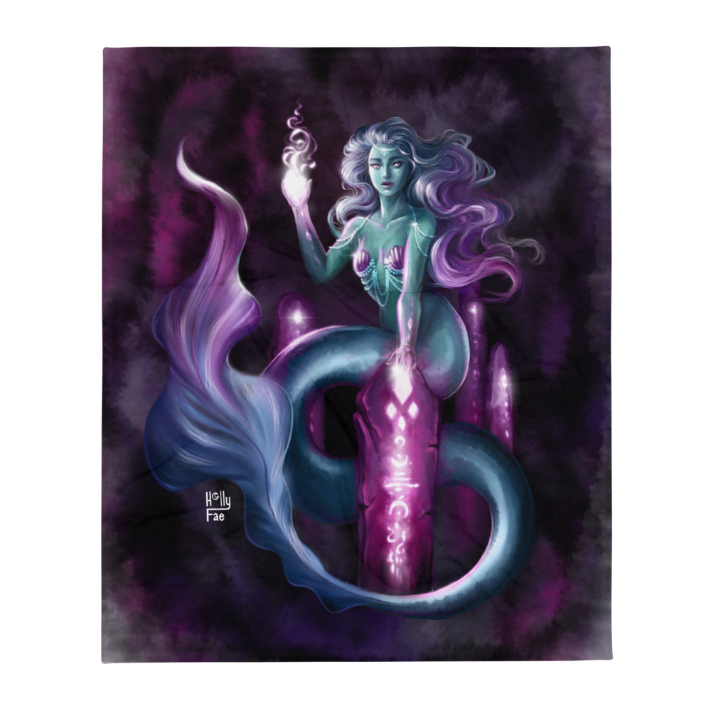 Scorpio Mermaid Throw Blanket